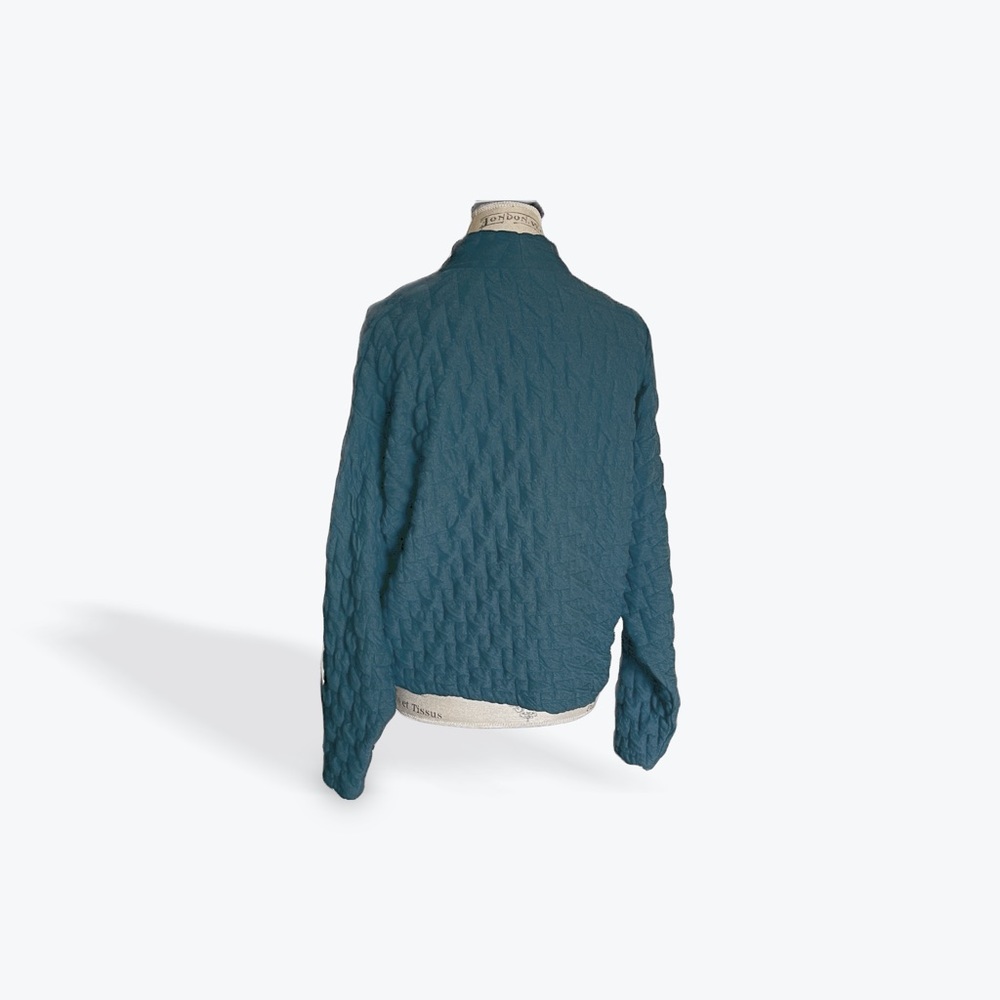 Zara Quilted Teal Top-Large worn Once - Picture 2 of 4